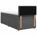 vidaXL Boxspring ágy matraccal Sötétszürke 90 x 200 cm Szövet