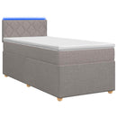 vidaXL Boxspring ágy matraccal Tópszínű 100 x 200 cm Szövet