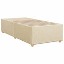 vidaXL Boxspring ágy matraccal Krémszínű 100 x 200 cm Szövet