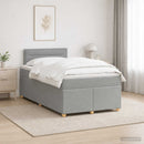 vidaXL Boxspring ágy matraccal Világosszürke 120 x 190 cm Szövet