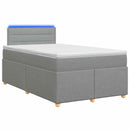 vidaXL Boxspring ágy matraccal Világosszürke 120 x 190 cm Szövet