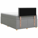 vidaXL Boxspring ágy matraccal Világosszürke 120 x 190 cm Szövet