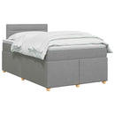 vidaXL Boxspring ágy matraccal Világosszürke 120 x 190 cm Szövet