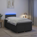 vidaXL Boxspring ágy matraccal Sötétszürke 120 x 200 cm Szövet