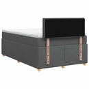 vidaXL Boxspring ágy matraccal Sötétszürke 120 x 190 cm Szövet
