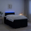 vidaXL Boxspring ágy matraccal fejtámlával Fekete 120 x 190 cm Szövet