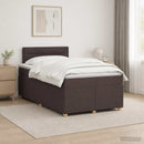 vidaXL Boxspring ágy matraccal Sötét Barna 120 x 190 cm Szövet