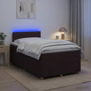 vidaXL Boxspring ágy matraccal Sötét Barna 120 x 190 cm Szövet