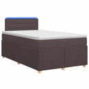 vidaXL Boxspring ágy matraccal Sötét Barna 120 x 190 cm Szövet