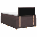 vidaXL Boxspring ágy matraccal Sötét Barna 120 x 190 cm Szövet