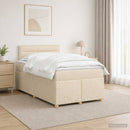 vidaXL Boxspring ágy matraccal Krémszínű 120 x 190 cm Szövet