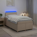 vidaXL Boxspring ágy matraccal Krémszínű 120 x 190 cm Szövet