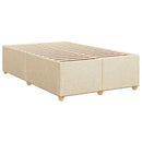 vidaXL Boxspring ágy matraccal Krémszínű 120 x 190 cm Szövet