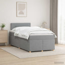 vidaXL Boxspring ágy matraccal Világosszürke 120 x 200 cm Szövet