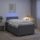 vidaXL Boxspring ágy matraccal Világosszürke 120 x 200 cm Szövet