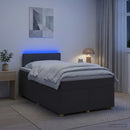 vidaXL Boxspring ágy matraccal Sötétszürke 120 x 200 cm Szövet