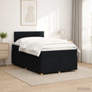 vidaXL Boxspring ágy matraccal fejtámlával Fekete 120 x 190 cm Szövet