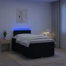 vidaXL Boxspring ágy matraccal fejtámlával Fekete 120 x 190 cm Szövet