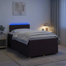 vidaXL Boxspring ágy matraccal Sötét Barna 120 x 190 cm Szövet