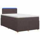 vidaXL Boxspring ágy matraccal Sötét Barna 120 x 190 cm Szövet