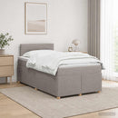 vidaXL Boxspring ágy matraccal Tópszínű 120 x 200 cm Szövet