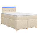 vidaXL Boxspring ágy matraccal Krémszínű 120 x 190 cm Szövet