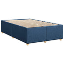 vidaXL Boxspring ágy matraccal LED szalagokkal Kék 120 x 190 cm Szövet