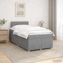 vidaXL Boxspring ágy matraccal Világosszürke 120 x 200 cm Szövet