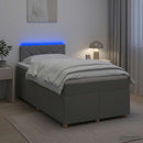 vidaXL Boxspring ágy matraccal Világosszürke 120 x 200 cm Szövet