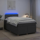 vidaXL Boxspring ágy matraccal Sötétszürke 120 x 190 cm Szövet