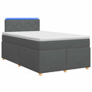 vidaXL Boxspring ágy matraccal Sötétszürke 120 x 190 cm Szövet