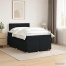 vidaXL Boxspring ágy matraccal fejtámlával Fekete 120 x 190 cm Szövet