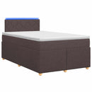 vidaXL Boxspring ágy matraccal Sötét Barna 120 x 190 cm Szövet