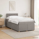 vidaXL Boxspring ágy matraccal Tópszínű 120 x 200 cm Szövet
