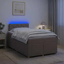 vidaXL Boxspring ágy matraccal Tópszínű 120 x 190 cm Szövet