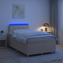 vidaXL Boxspring ágy matraccal Krémszínű 120 x 190 cm Szövet