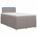 vidaXL Boxspring ágy matraccal Tópszínű 120 x 200 cm Szövet