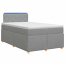 vidaXL Boxspring ágy matraccal Világosszürke 120 x 200 cm Szövet
