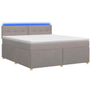 vidaXL Boxspring ágy matraccal Tópszínű 140 x 200 cm Szövet