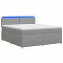 vidaXL Boxspring ágy matraccal Világosszürke 140 x 200 cm Szövet