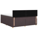 vidaXL Boxspring ágy matraccal Sötét Barna 140 x 200 cm Szövet