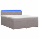 vidaXL Boxspring ágy matraccal Tópszínű 140 x 200 cm Szövet
