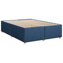 vidaXL Boxspring ágy matraccal LED szalagokkal Kék 160 x 200 cm Szövet