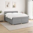 vidaXL Boxspring ágy matraccal Világosszürke 140 x 190 cm Szövet