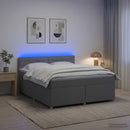 vidaXL Boxspring ágy matraccal Világosszürke 140 x 200 cm Szövet