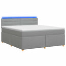 vidaXL Boxspring ágy matraccal Világosszürke 180 x 200 cm Szövet
