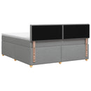 vidaXL Boxspring ágy matraccal Világosszürke 180 x 200 cm Szövet