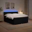 vidaXL Boxspring ágy matraccal fejtámlával Fekete 140 x 190 cm Szövet