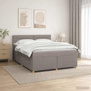 vidaXL Boxspring ágy matraccal Tópszínű 140 x 200 cm Szövet