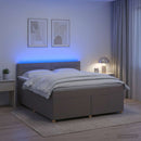 vidaXL Boxspring ágy matraccal Tópszínű 140 x 200 cm Szövet